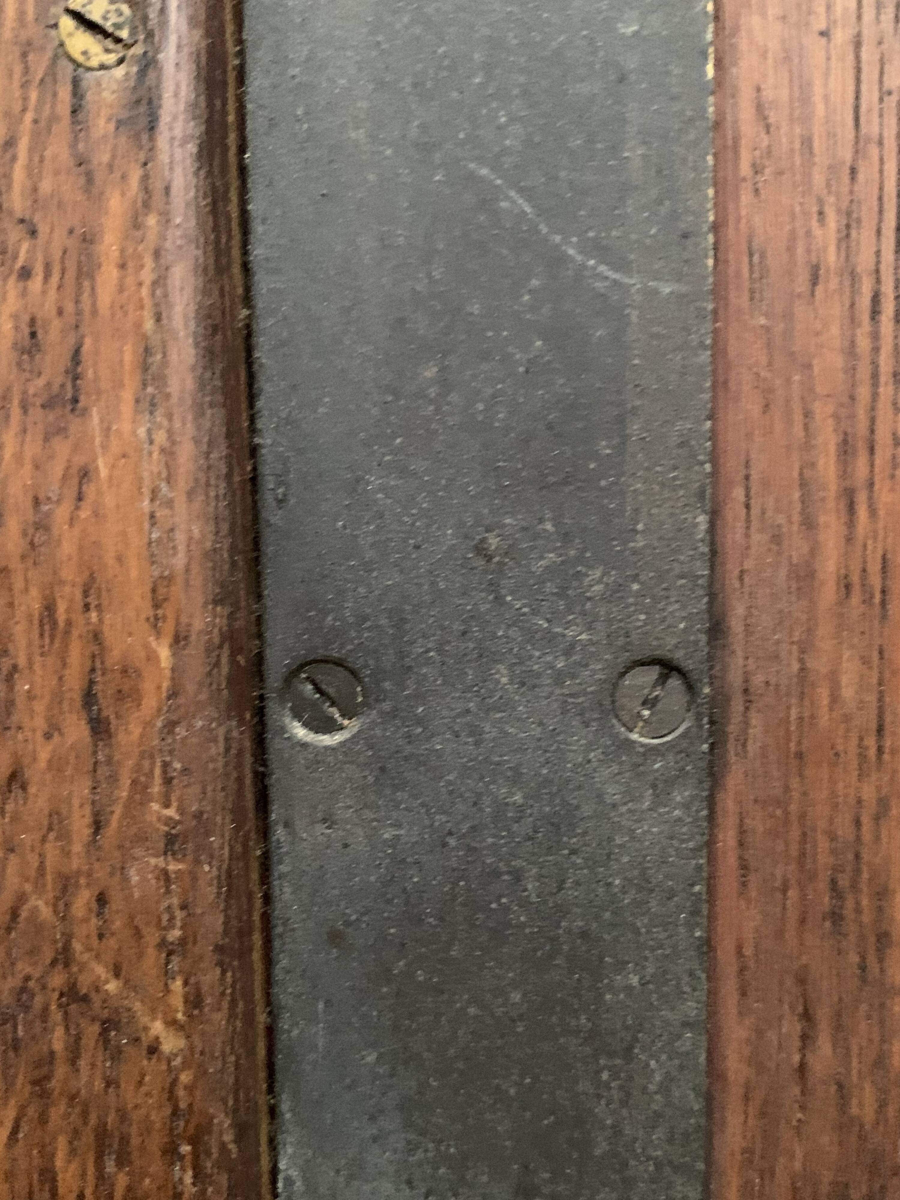 Beveled oval mirror on art deco door Mahogany 79x162