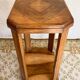 Art Deco side table or serving table in walnut, pedestal table.