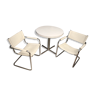 Round table and 2 Bauhaus MG5 chairs