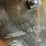 Antique egg set in nickel silver metal