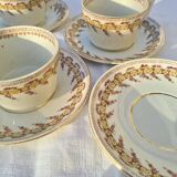 Tasses porcelaine opaque Gien début Xxieme