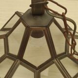 Suspension en verre et laiton