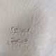 10 old damask linen napkins with monogram
