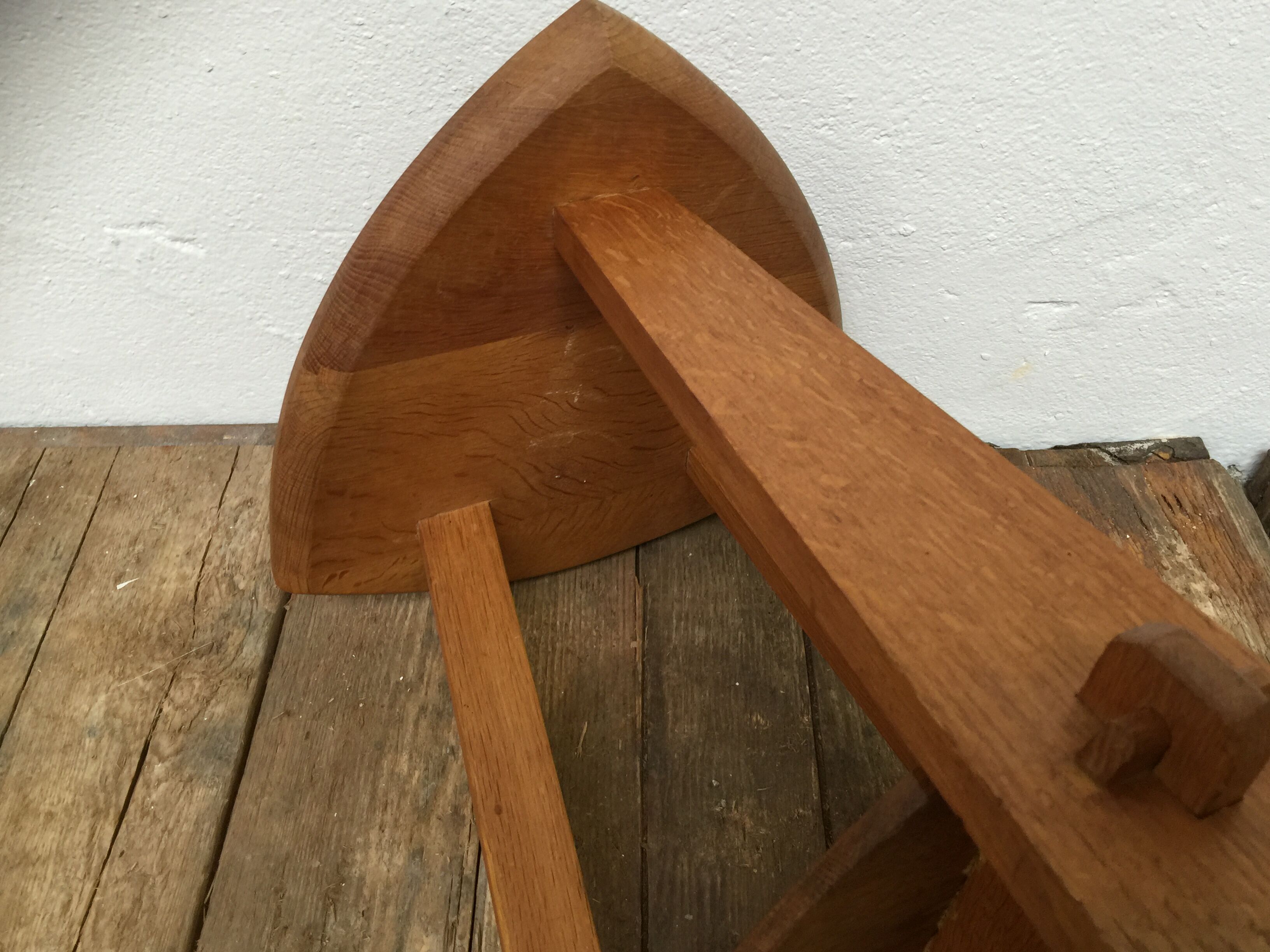 Wooden tripod stool
