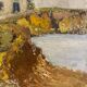 Tableau ancien , paysage breton xx siècle