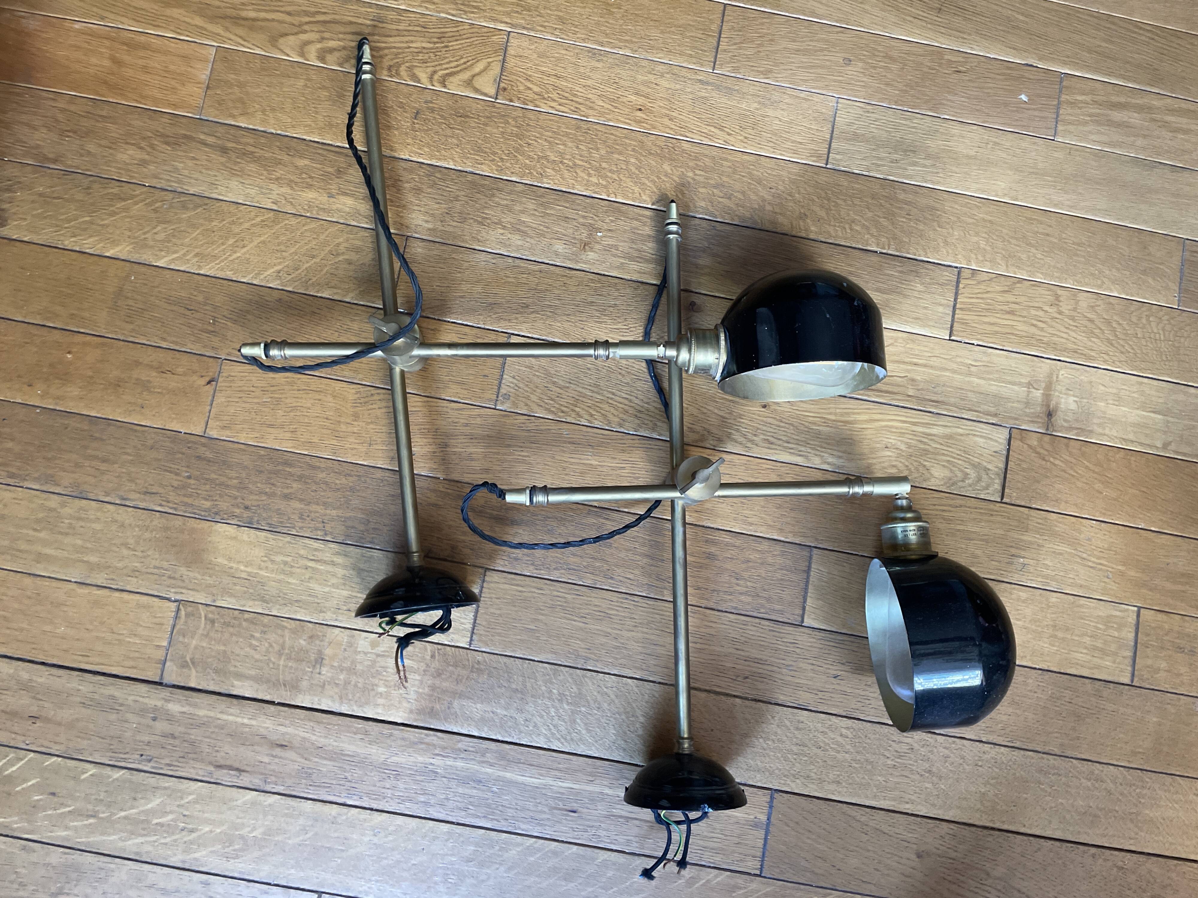 Mullan brass wall light / adjustable