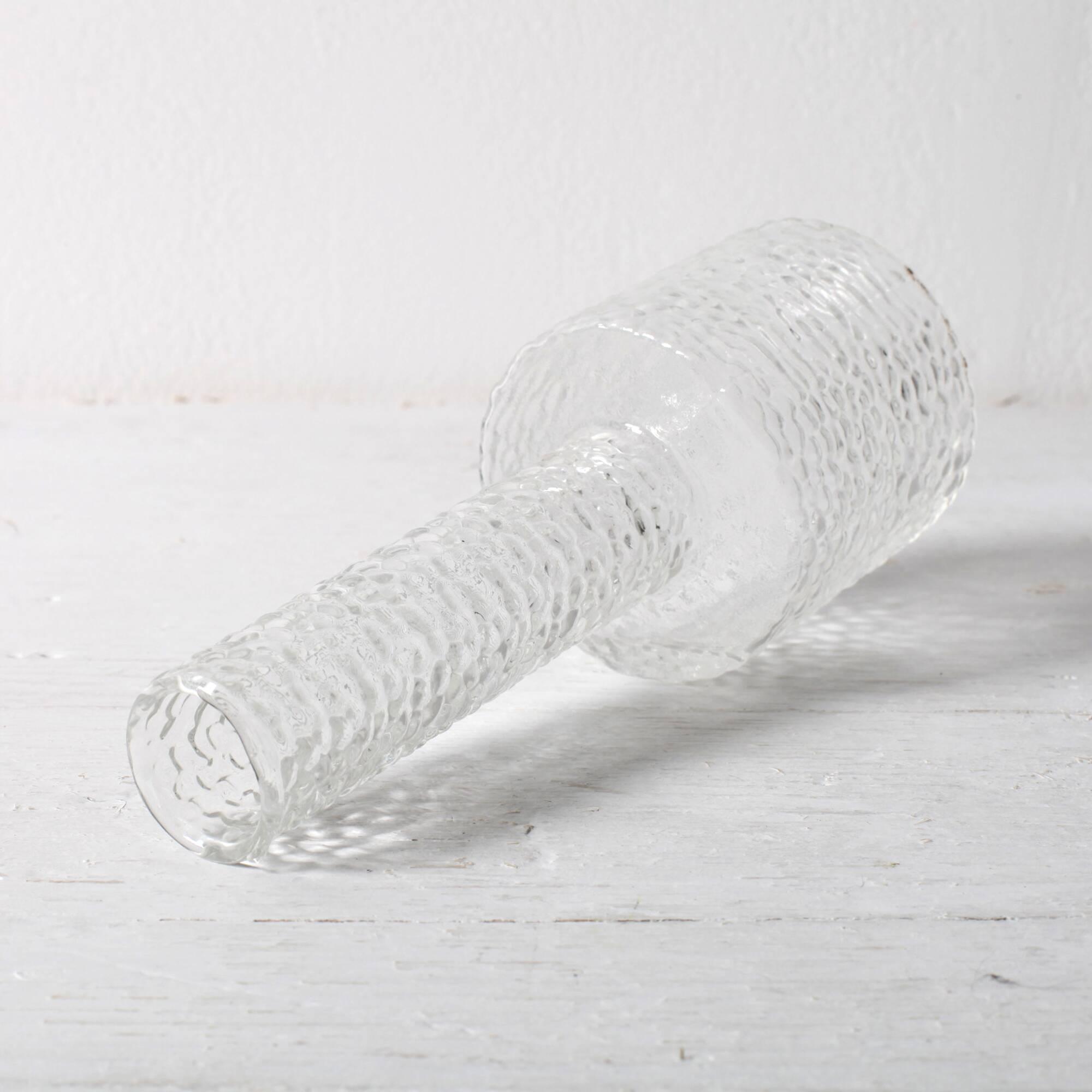 Small Vintage Clear Glass Vase / Single Flower Stylish Vase / Sweden / 2000