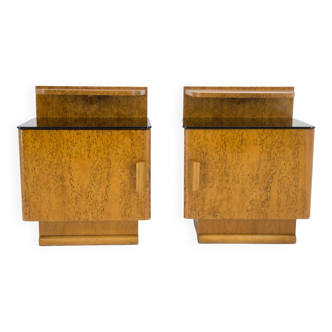 Set of Two Night Stands by Halabala for UP Zavody, 1940s