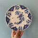 Set of 7 flat plates in Gien earthenware, Delft décor