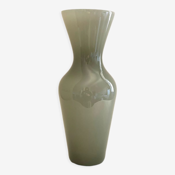 Opaline gray green vase