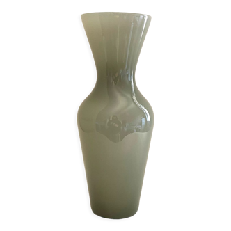 Vase opaline gris vert