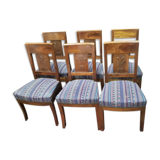 6 chaises en acajou de style Napoléon III