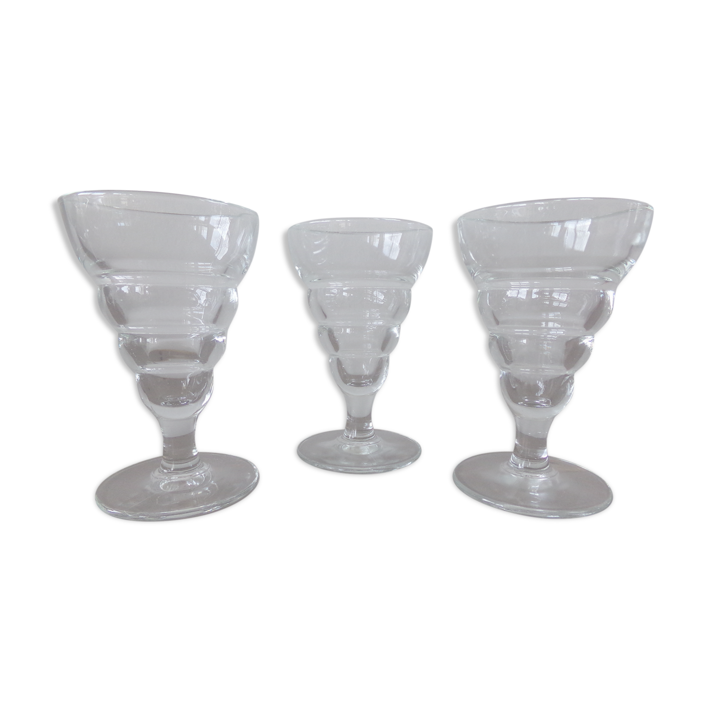 Old glasses from the clairet France glassworks