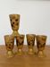 Set of 5 hand-decorated floral mazagrans