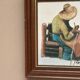 Original Swedish Oil on canvas “Basket-Making Woman” Signed & Framed 27×33cm