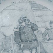 antique Lunéville "Opaque" plates