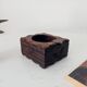 Vintage brutalist ashtray in carved wood