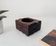 Vintage brutalist ashtray in carved wood