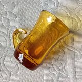 6 vintage Italian espresso cups, 1960s liqueur glasses, amber brown.