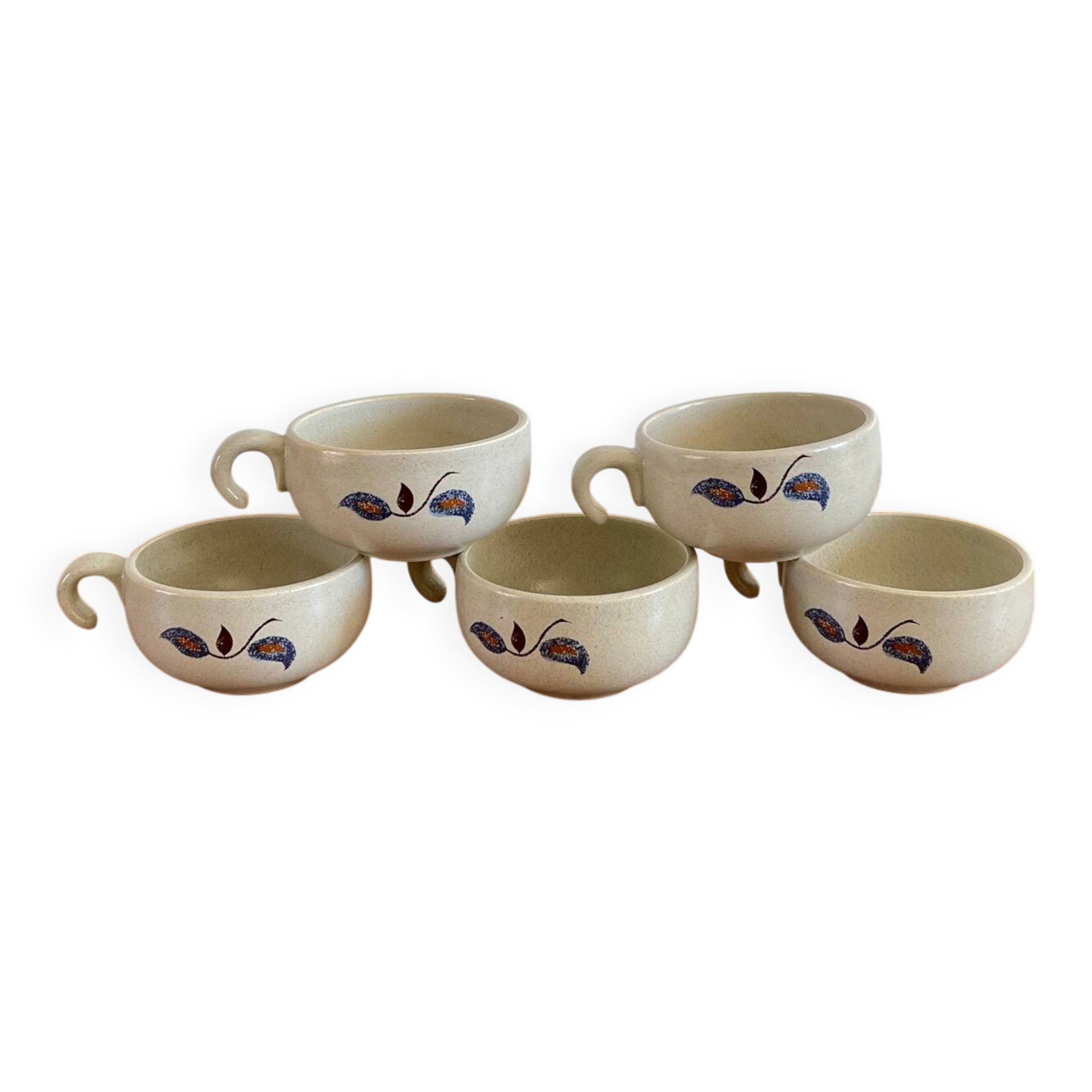 Lot de 5 tasses St Amand Sologne