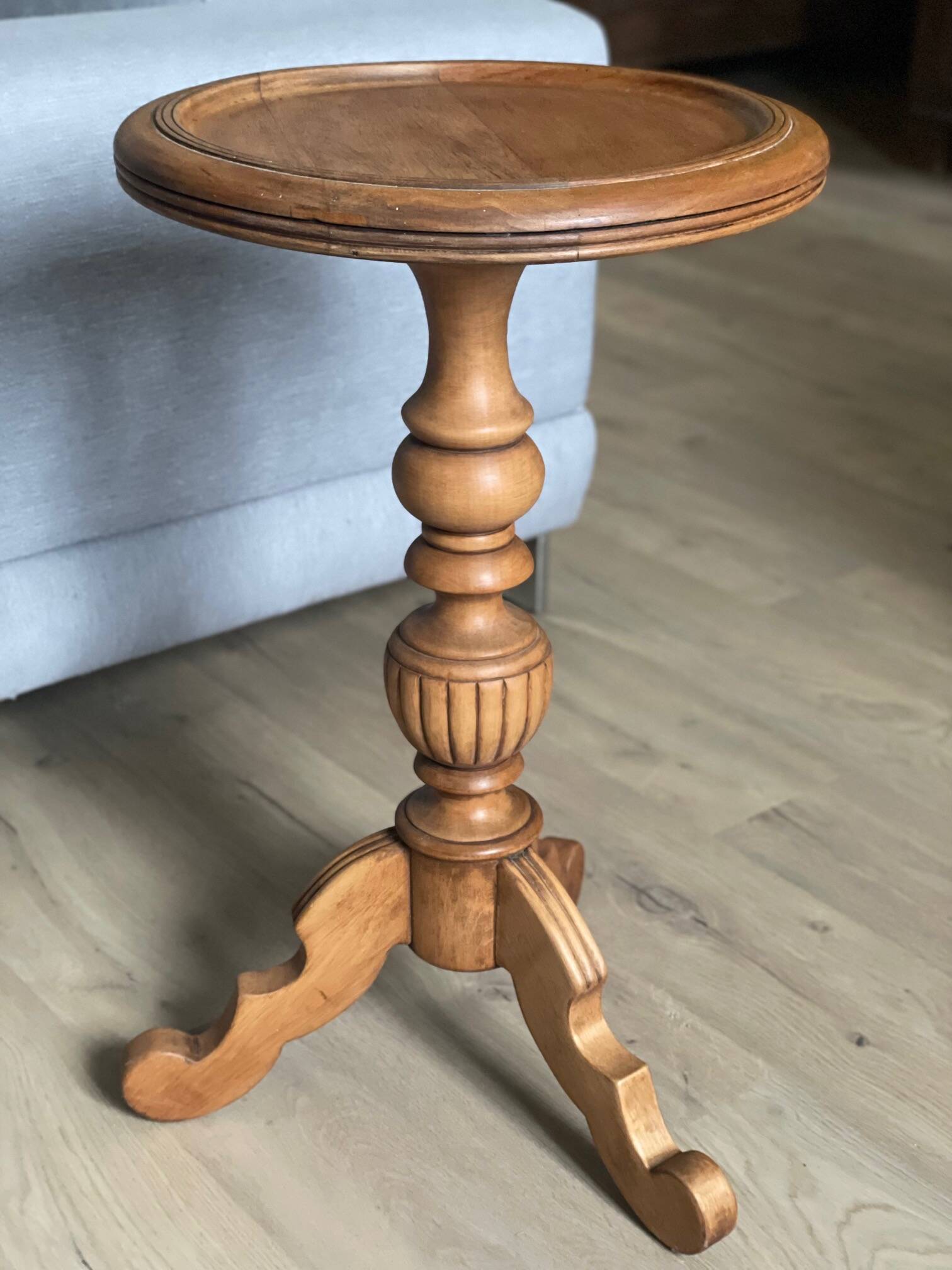 Solid oak side table
