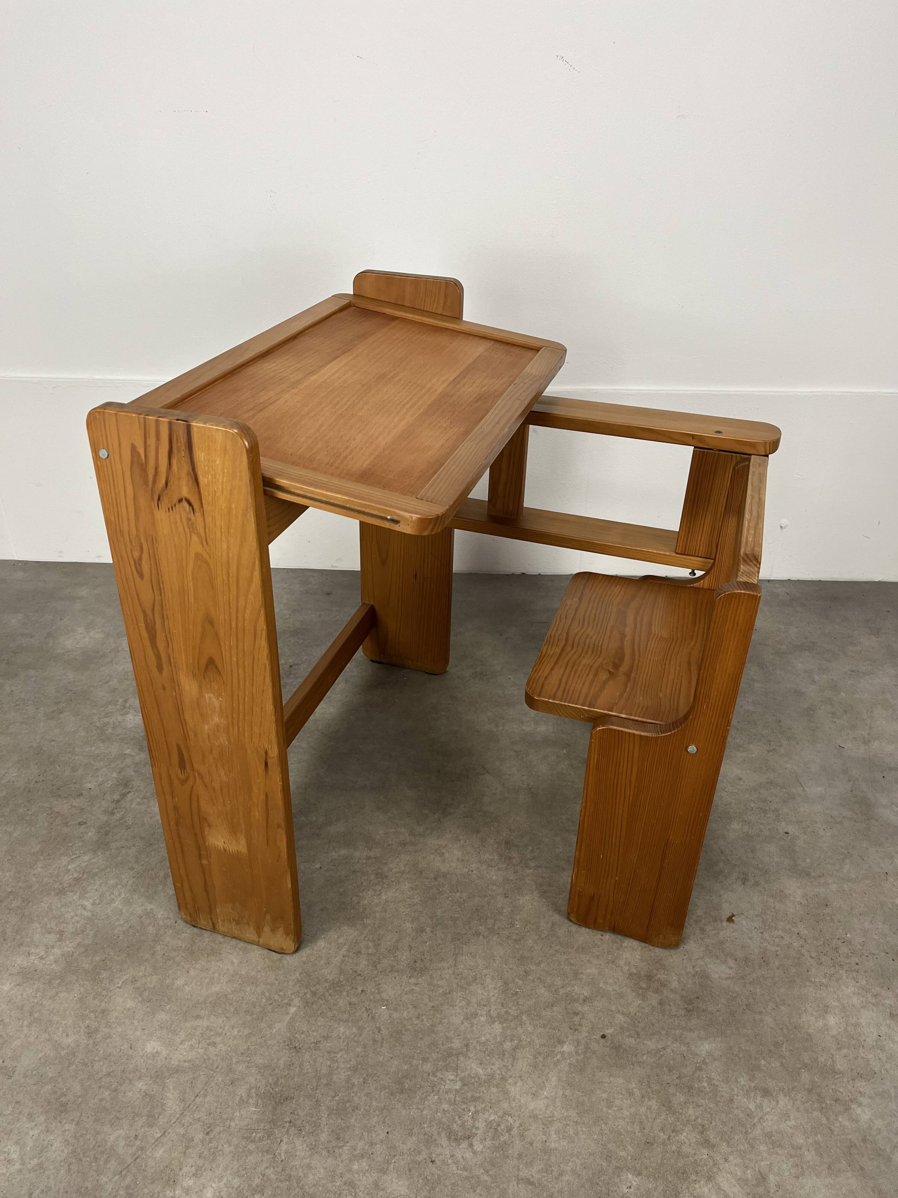 Trama folding pine children's desk, desk