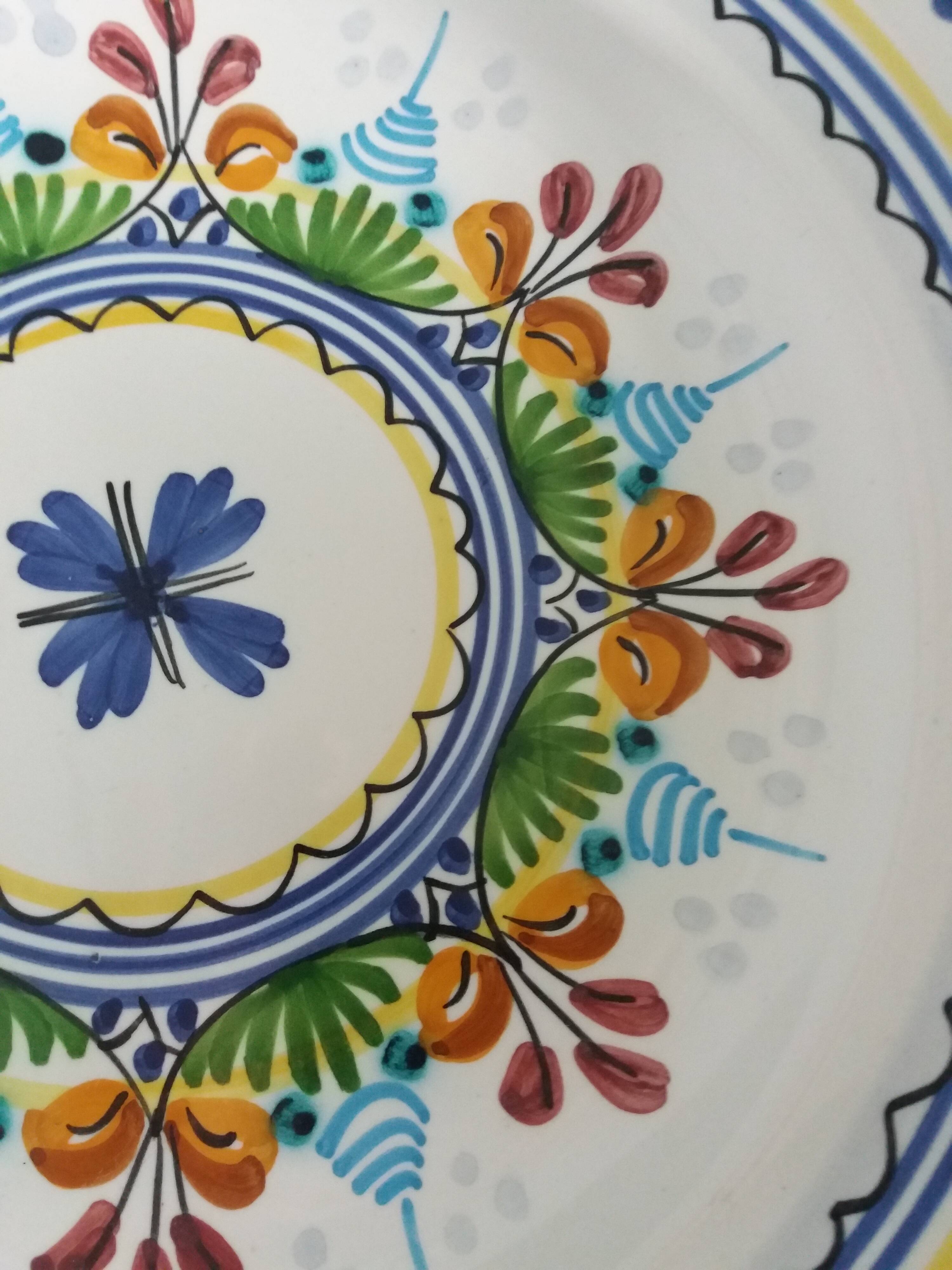 Decorative wall plate signed JCR