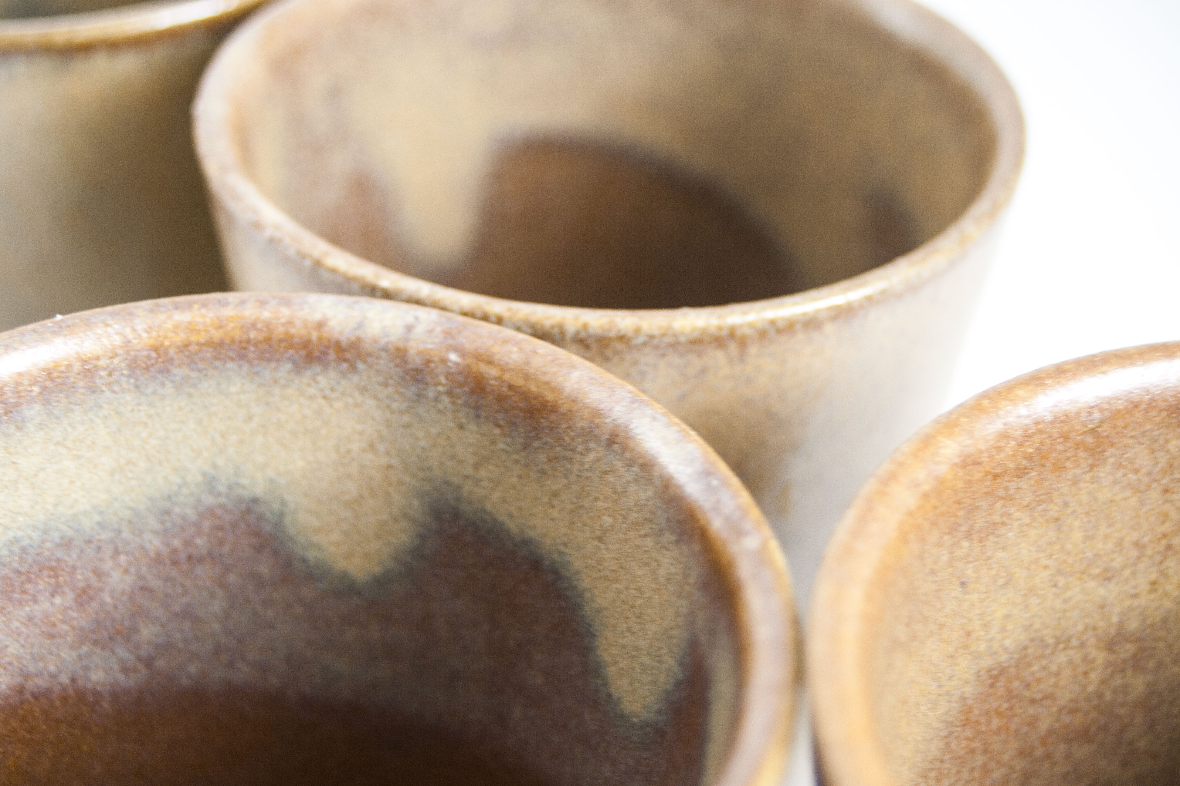 Cups / glasses in stoneware Vintage Digoin factory