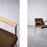 Vintage Mid-Century Modern German Brown Conference Chair from Drabert, 1970