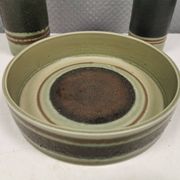 Trio of ceramics, consisting of two vases and a bowl/dish