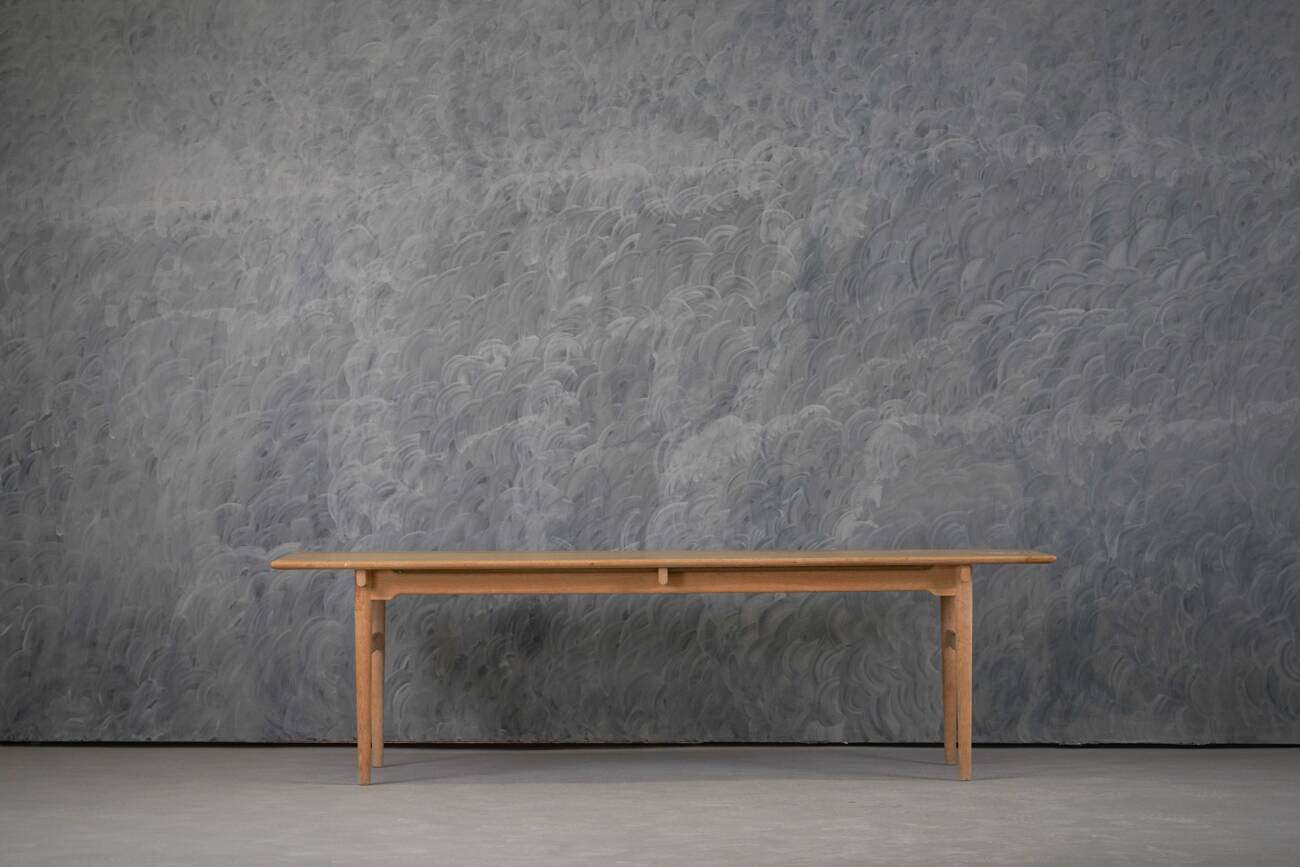 Large Hans J Wegner ‘CH327’ dining table in oak and soap for Carl Hansen & Son Denmark 1960’s