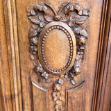 Antique carved wooden bookcase