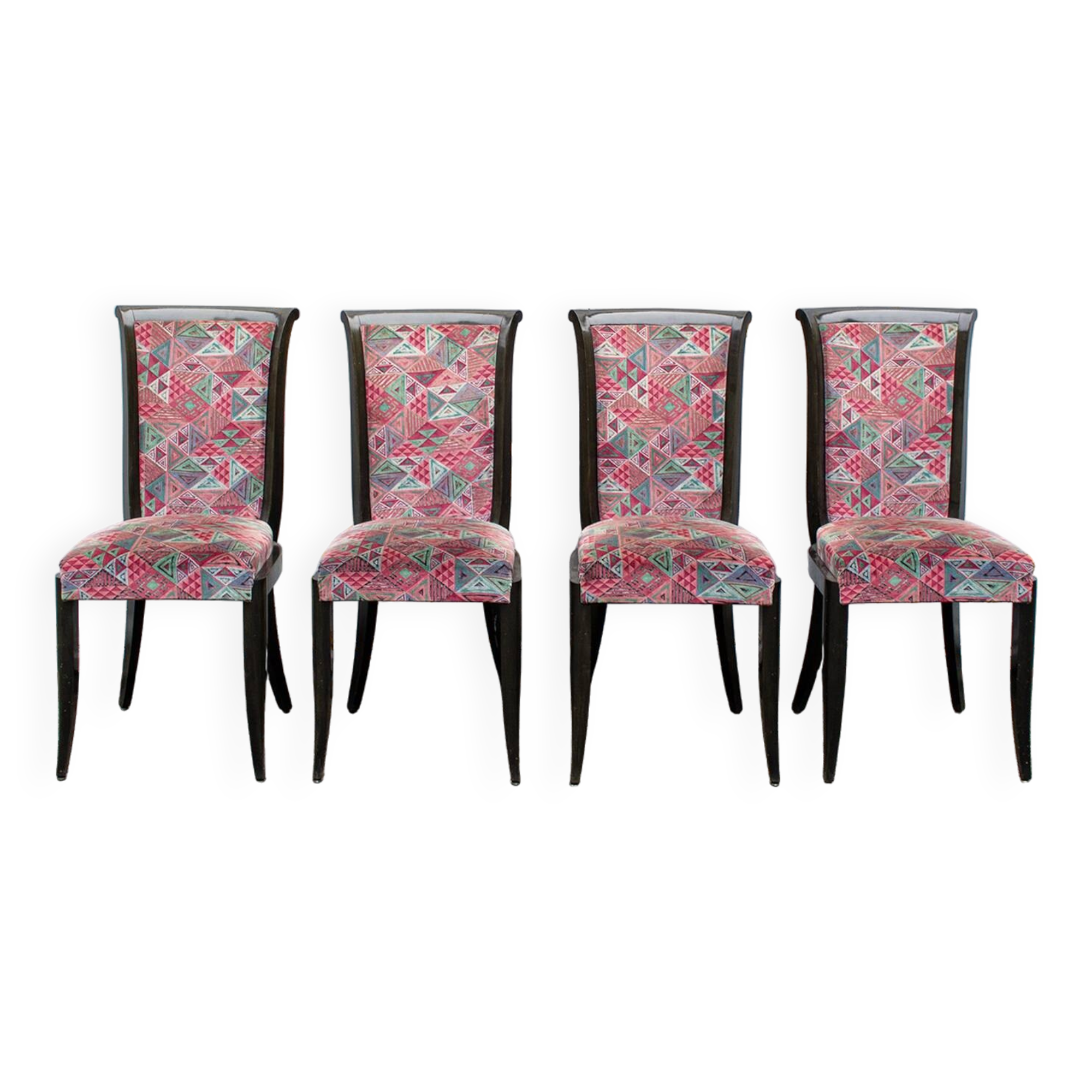 Art Deco Italian sedie in noce, 1930s