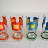 4 vintage 70s pop glasses