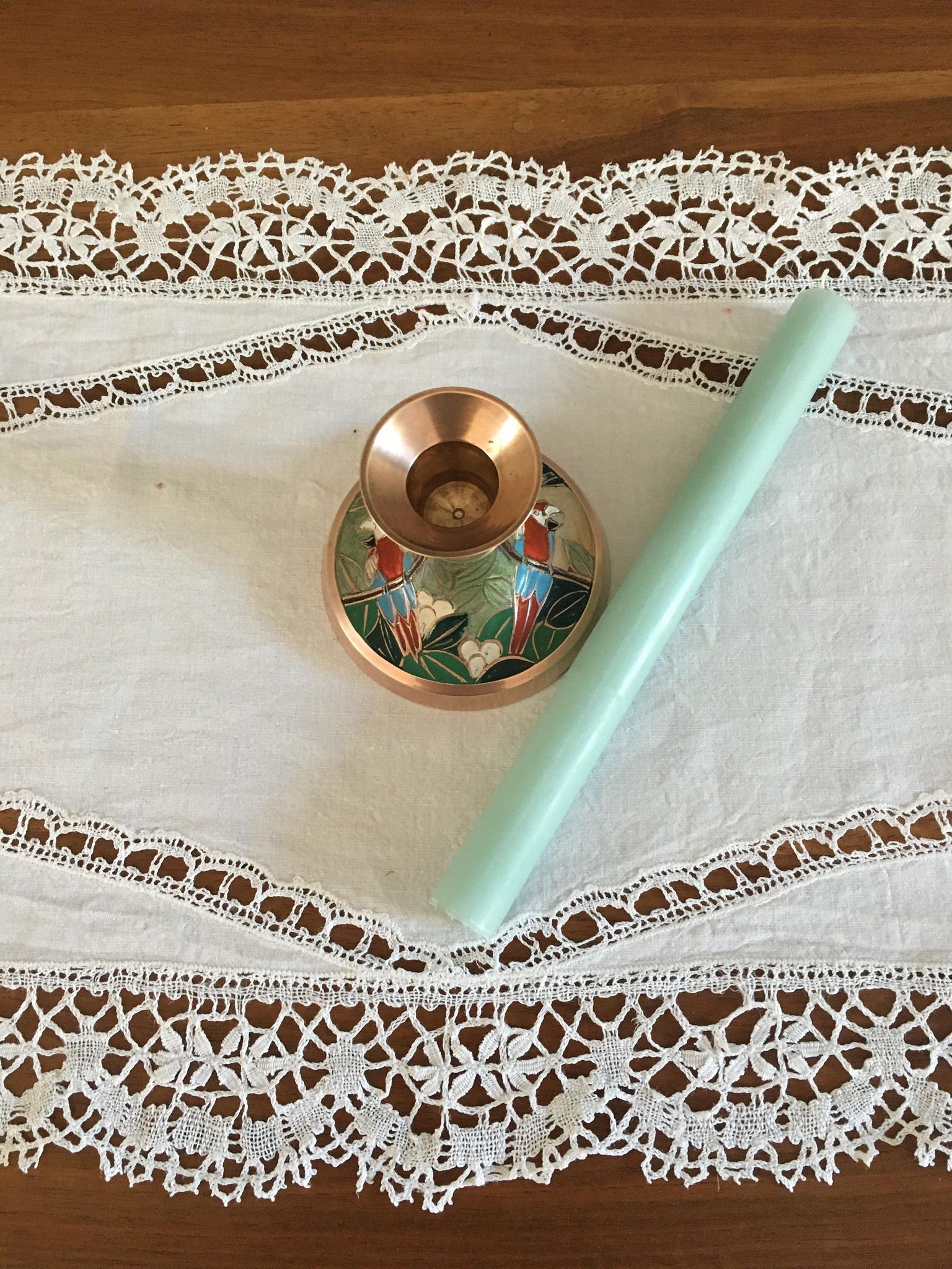 Hand-painted candle holder