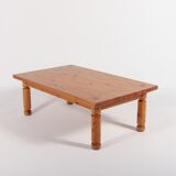 Table basse en pin par Sven Larsson, Suède 1960