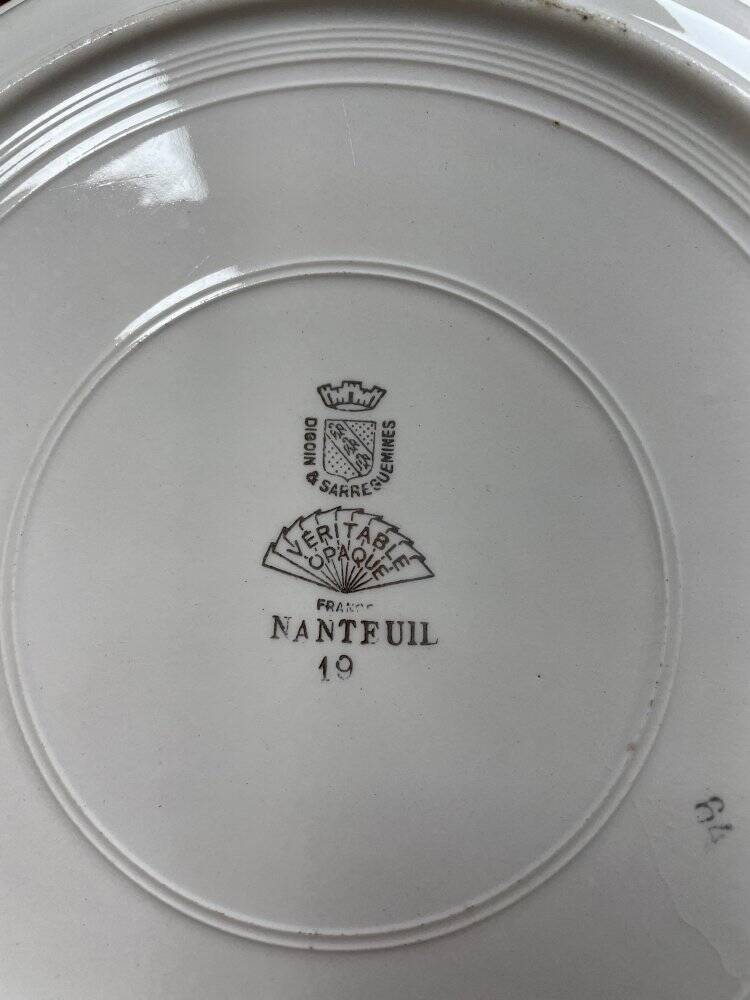 Lot de 2 plats de service Digoin & Sarreguemines Nanteuil