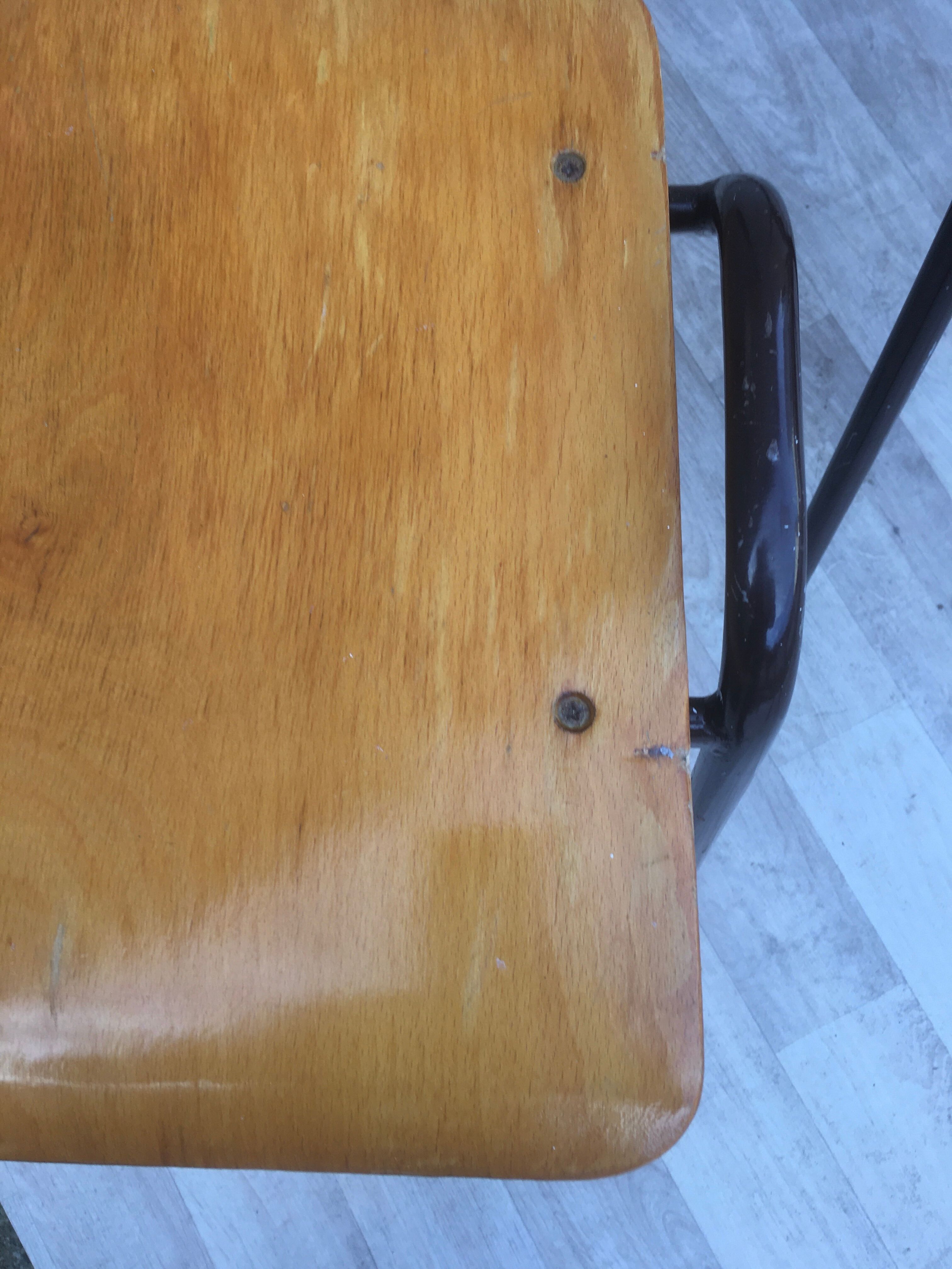 Set of 6 retro chairs in Vervoort wood