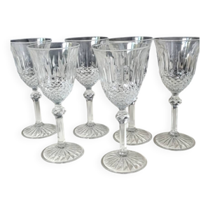 Lot 6 Verres vin blanc,