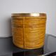 Rattan and brass planter basket, Italy, 1970