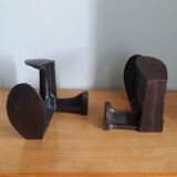 Industrial style bookends shoe shape