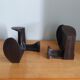 Industrial style bookends shoe shape