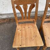 2 chaises bois massif pin