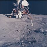 Superb historical chromogenic photograph from 1969 1st step on the moon.