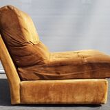 Armchair Jacques Charpentier chocolate skin