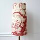 Red toile de Jouy lampshade, Diana the Huntress Greek goddess