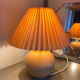 Pleated bedside lamp