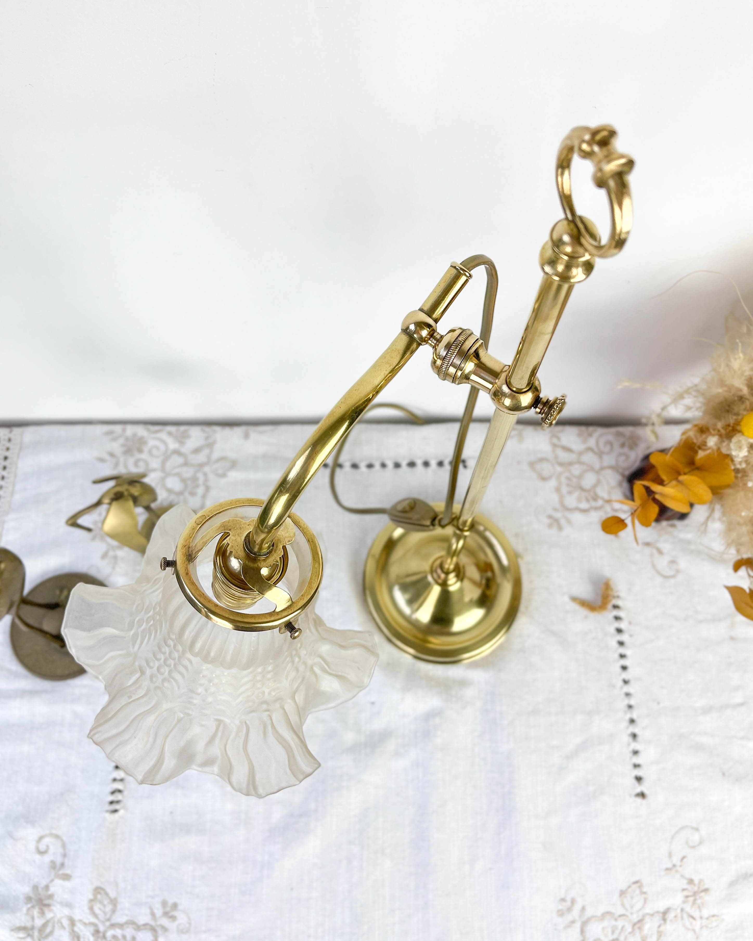 Articulated desk lamp Swan neck Art Deco Year 20 30