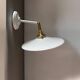 Vintage white opaline wall light