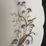 Pair of Hache Jullien plates, fine earthenware, castle decor, early 20th century